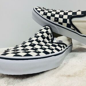The Vans Classic Slip-On Rhinestone Checkerboard Size 9